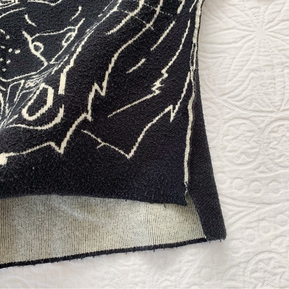 Zara Boys' Knitwear Negative Tiger Sweater, Black - Picture 3 of 4